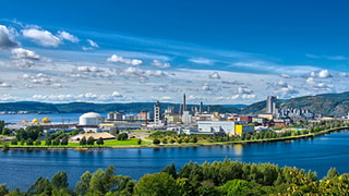 Oversiktsbilde av Herøya industripark Foto: Tom Riis/Herøya Industripark AS